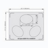Vollrath Miramar Double Well Template, For 3 Small Ovals, Plain S/S
