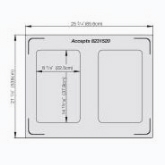 Vollrath Miramar Double Well Template, For 2 Rectangle 3/4 Size Pans, S/S Satin-Finish Edge