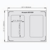 Vollrath Miramar Double Well Template, For 2 Rectangle 3/4 Size Pans, Plain S/S