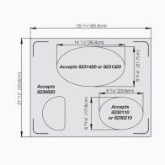 Vollrath Miramar Double Well Template, For 1 Large Oval, 1 Small Oval and 1 Half Oval, Plain S/S