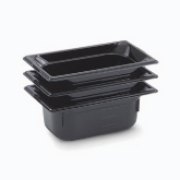 Vollrath, Super Pan Food Pan, 1/4 Size, 6" Deep, Black, High-Temp Plastic