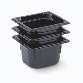 Vollrath, Super Pan Food Pan, 1/6 Size, 2 1/2" Deep, Black, High-Temp Plastic