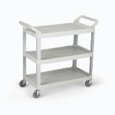 Vollrath Plastic Cart, Gray Multi-Purpose, 40 1/4" L x 19 7/8" W x 37" H, Satin-Finish Aluminum
