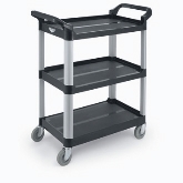 Vollrath, Plastic Cart, Black Multi Purpose, 300 Lb, Polypropylene Shelves and Handles, Aluminum
