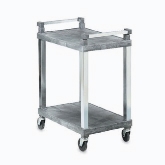 Vollrath, Utility Cart, 300 Lb Capacity, Plastic, 2 Molded Plastic Shelves 29 1/2" x 18", Gray Finish