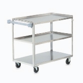 Vollrath Utility Cart, 500 Lb Capacity, S/S 3 Shelf Extra Heavy Duty, Shelves Are 21" x 35"