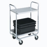 Vollrath Utility Cart, 400 Lb Capacity, Extra Heavy Duty Chrome Plated Tubular Steel w/(2) S/S Shelves
