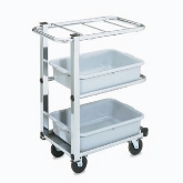 Vollrath Utility Carts, Single Cantilever, Tubular Steel w/Three Chrome Shelves