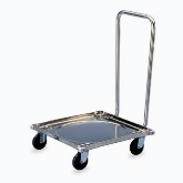 Vollrath Dolly, Rack, Zinc Plated Carbon Steel, Square, w/o Handle, Solid Platform, 200 Lb