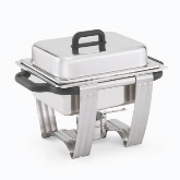 Vollrath Dakota Half-Size Chafer, 4.1 qt, S/S w/Satin-Finish, Molded Hi-Temp Nylon Side Handles