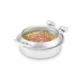 Vollrath, Intrigue Glass Top Induction Chafer, 6 qt, Large, Round, S/S Trim