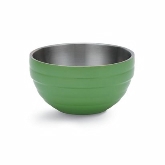 Vollrath, Round Double Wall Serving Bowl, 10.1 qt, S/S, w/Classic Green Apple Color Finish