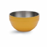 Vollrath, Round Double Wall Serving Bowl, 10.1 qt, S/S, w/Classic Nugget Yellow Color Finish