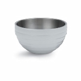 Vollrath, Round Double Wall Serving Bowl, 10.1 qt, S/S, w/Classic Pearl White Color Finish