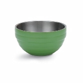 Vollrath, Round Double Wall Serving Bowl, 1.7 qt, S/S, w/Classic Green Apple Color Finish