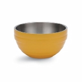 Vollrath, Round Double Wall Serving Bowl, 1.7 qt, S/S, w/Classic Nugget Yellow Color Finish