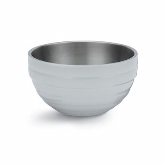 Vollrath, Round Double Wall Serving Bowl, 1.7 qt, S/S, w/Classic Pearl White Color Finish
