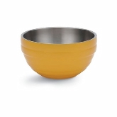 Vollrath, Round Double Wall Serving Bowl, 3.4 qt, S/S, w/Classic Nugget Yellow Color Finish