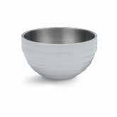 Vollrath, Round Double Wall Serving Bowl, 3.4 qt, S/S, w/Classic Pearl White Color Finish