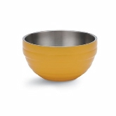 Vollrath, Round Double Wall Serving Bowl, 6.9 qt, S/S, w/Classic Nugget Yellow Color Finish