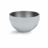 Vollrath, Round Double Wall Serving Bowl, 6.9 qt, S/S, w/Classic Pearl White Color Finish