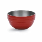 Vollrath, Round Double Wall Serving Bowl, 6.9 qt, S/S, w/Classic Fire Engine Red Color Finish