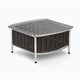 Vollrath, Small Buffet Station w/Wire Grill, Black, Aluminum and S/S, 16" x 16" x 7 1/2"