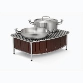 Vollrath Large Buffet Station w/Wire Grill, Brown, Durable Aluminum and S/S, 21" x 16" x 7 1/2"