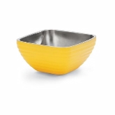 Vollrath, Square Double Wall Serving Bowl,5.2 qt, S/S, w/Classic Nugget Yellow Color Finish