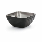 Vollrath, Square Double Wall Serving Bowl,5.2 qt, S/S, w/Classic Black Black Color Finish