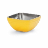 Vollrath, Square Double Wall Serving Bowl,8.2 qt, S/S, w/Classic Nugget Yellow Color Finish