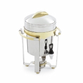 Vollrath Panacea Coffee Urn, 11.6 qt, Mirror-Finish w/24K Gold Accents, S/S, Cover