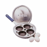 Vollrath Egg Poacher Set, 4 Cup, Pan, Poacher Insert, Cups and Cover, Aluminum