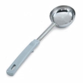 Vollrath Spoodle, 4 oz, Solid, S/S Color Coded w/Gray Grip'N Serve Plastic Handle, Equipped w/Agion