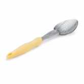 Vollrath Heavy Duty Spoon w/Yellow Nylon Ergonomic Handle, Equipped w/Agion, 13 13/16", Solid