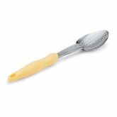 Vollrath Heavy Duty Spoon w/Yellow Nylon Ergonomic Handle, Equipped w/Agion, 13 13/16", Perforated