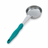 Vollrath Spoodle, 6 oz, Perforated Round Bowl, Handle Coded Teal
