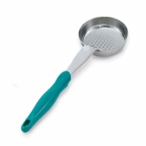 Vollrath Spoodle, 6 oz, Perforated Round Bowl, Handle Coded Teal