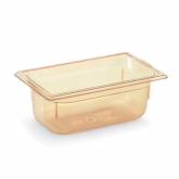 Vollrath, Super Pan Food Pan, 1/4 Size, 4" Deep, High-Temp Amber Plastic