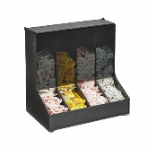 Vollrath, Gravity Condiment Holder, 4 Sections, Smoked Acrylic