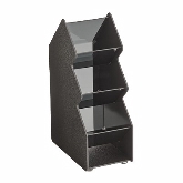 Vollrath, Vertical 3-Compartment Condiment Organizer, Black, Countertop