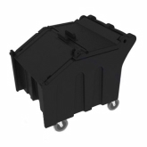 Vollrath Slant Top Ice Caddy, 30 5/16" H, 140lb Capacity, Mobile, Sliding Lid, Black