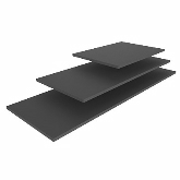 Vollrath, Short Wood Shelf, Black, 19 11/16" x 13 3/4" x 9/16", fits Stackable Support Cubes