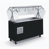 Vollrath, Portable Refrigerated Cold Pan w/Lights, Black, 60" x 24" x 57", Storage w/Doors