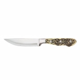 Walco Buckstag Jumbo Steak Knife, Pointed Tip