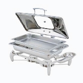 Walco, Chafer, Kit, Includes Spoon Holder, Glass Lid and Food Pan, Burner Stand and 2 Fuel Cups, 8 qt