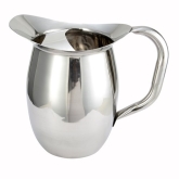 Winco, Bell Pitcher w/ Ice Guard, 2 qt, S/S, Mirror Finish