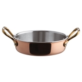 Paderno, Mini Copper Rondeau, 8 oz, 1 1/4"H, Aluminum/S/S