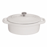 Paderno Mini Series Dutch Oven, White, Twice Enameled, 13 1/2 oz