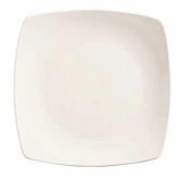World Tableware, Square Coupe Plate, 10 1/4", Porcelana, Bright White